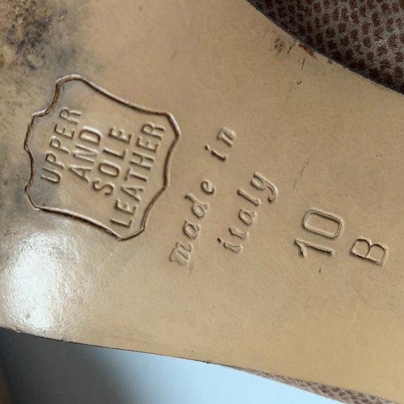 Saks Fifth Avenue Suede Wood Heels - 10 - Picture 8 of 8